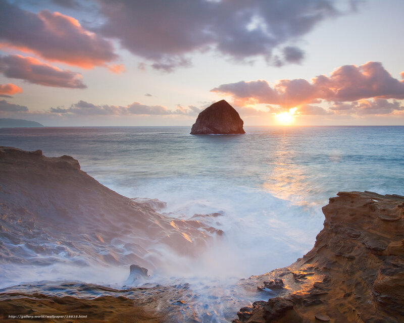 Sunset at Haystack Rock