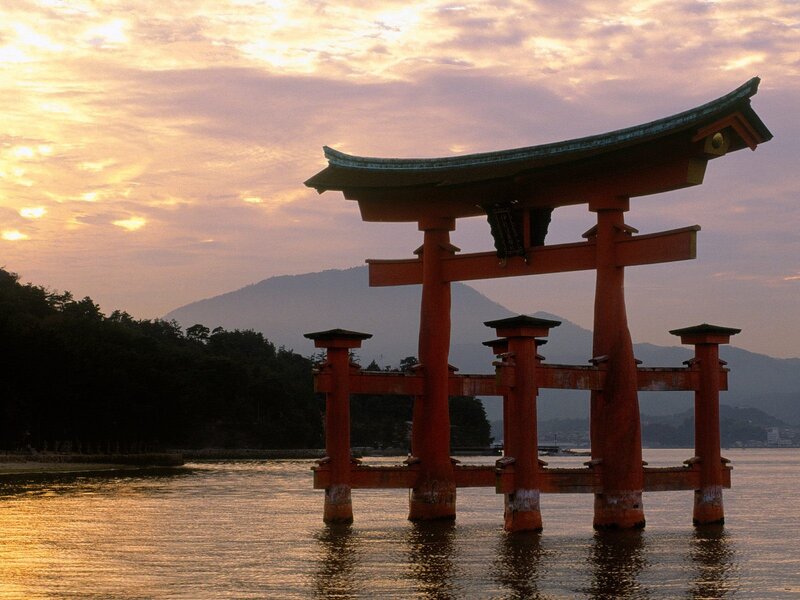 Sunset at Itsukushima Shrine
