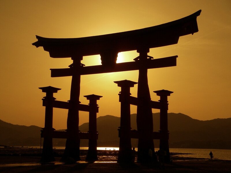 Sunset at Itsukushima Shrine