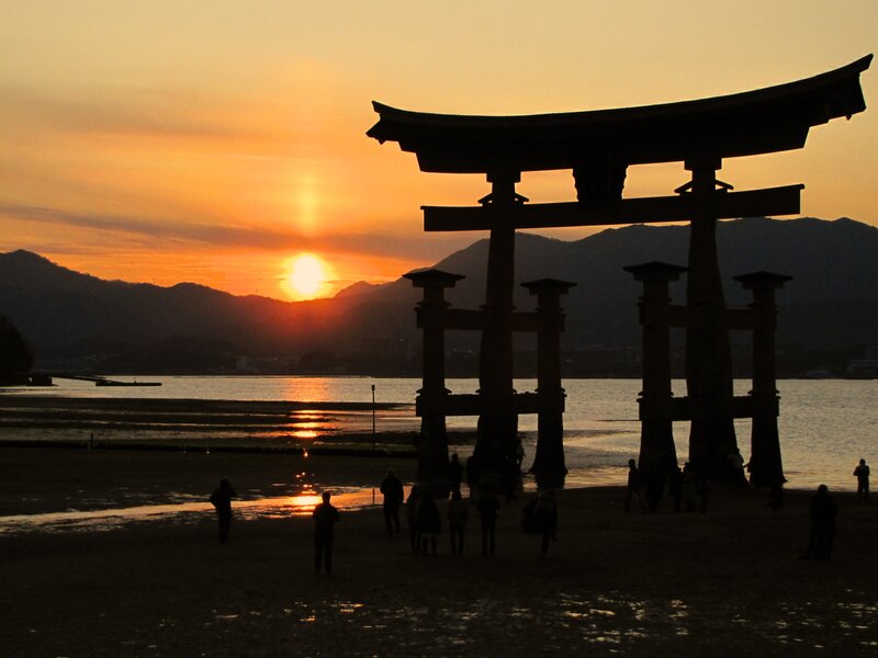 Sunset at Itsukushima Shrine