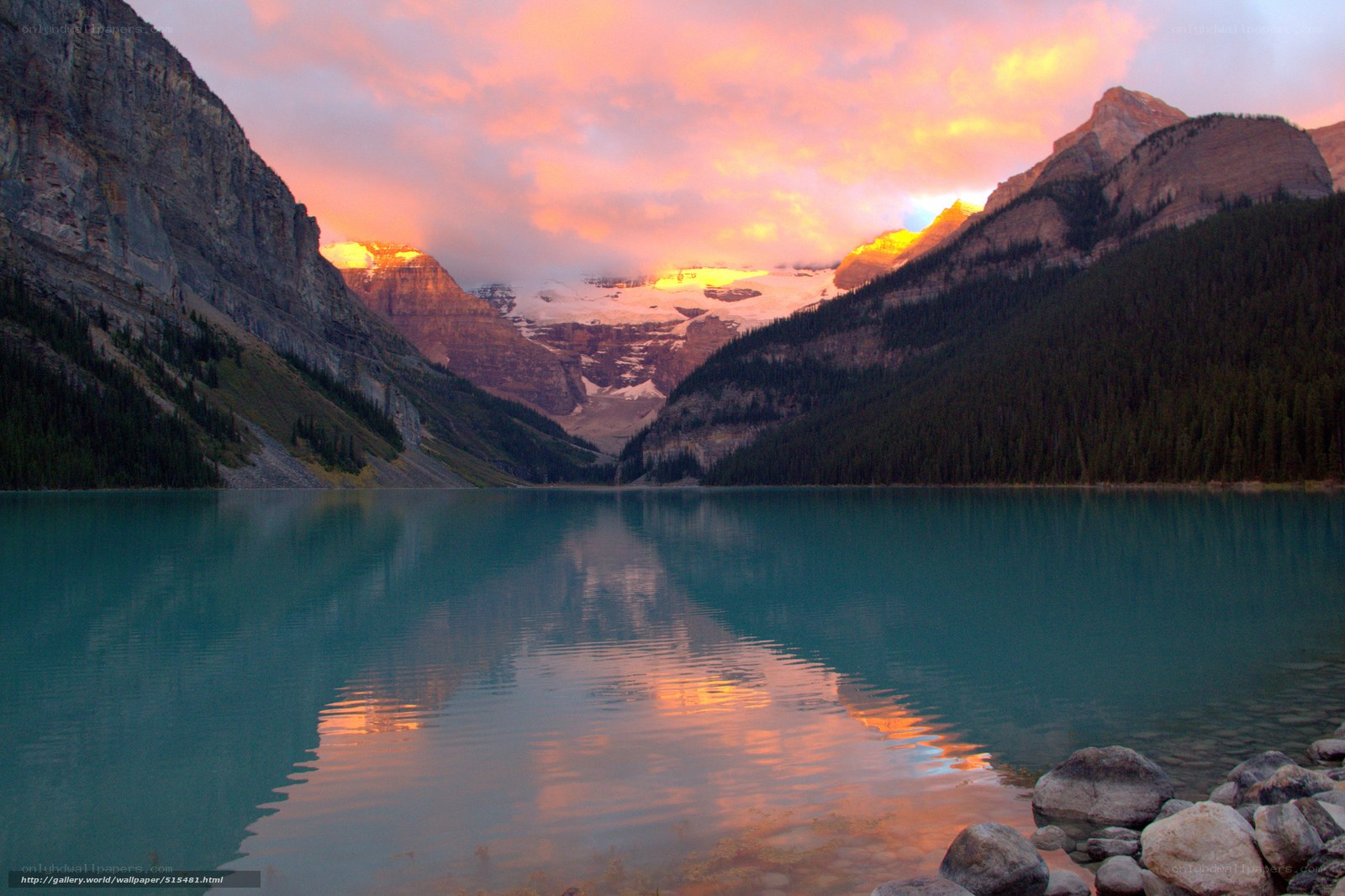 Sunset at Lake Louise