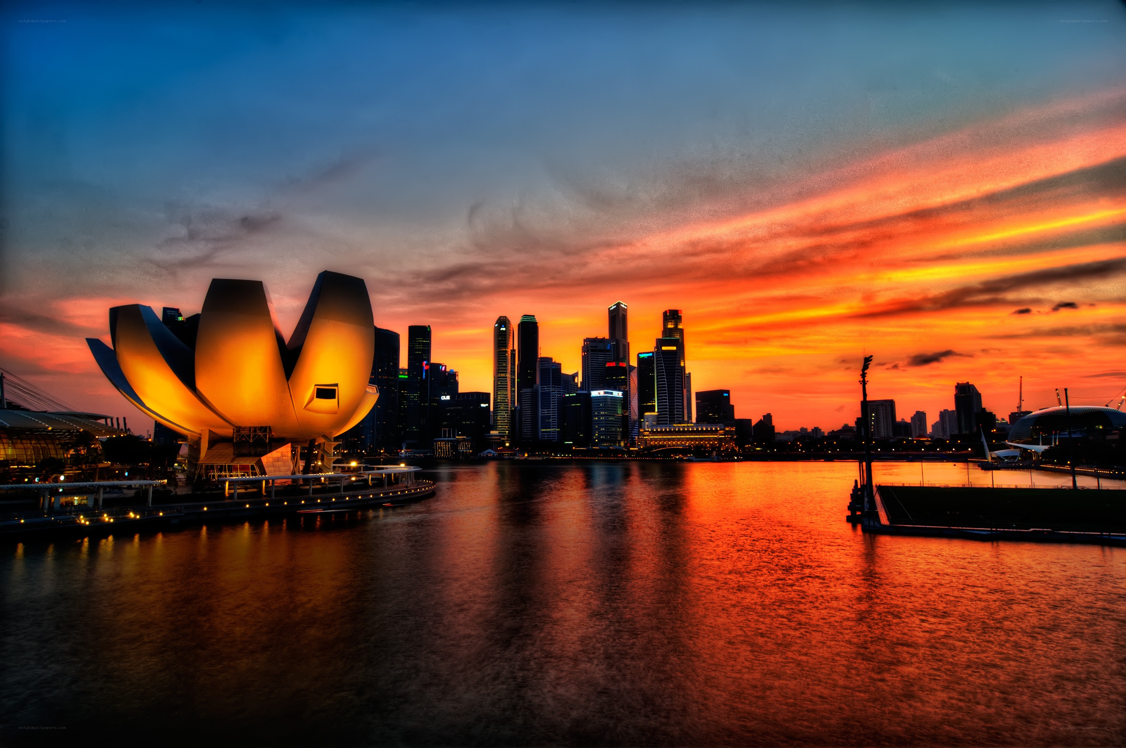 Sunset at Marina Bay Sands