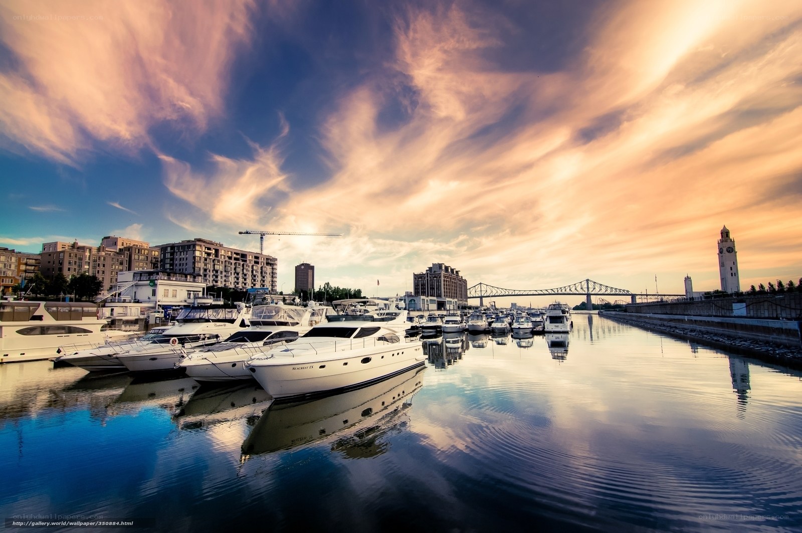Sunset at Montreal Harbor