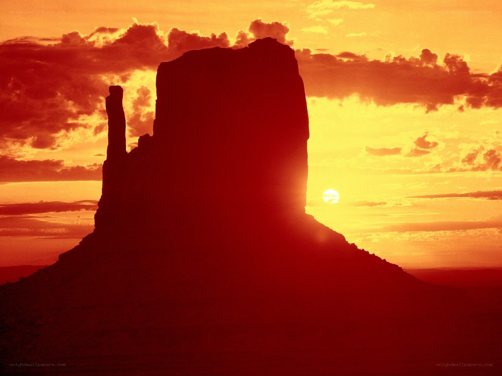 Sunset at Monument Valley