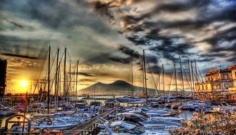 Sunset at Naples Harbor