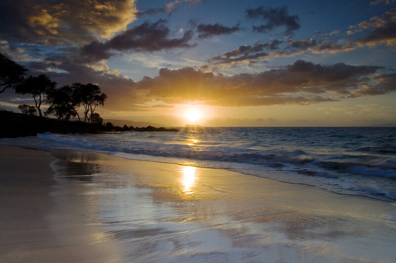 Sunset at Ocean Beach — Blue