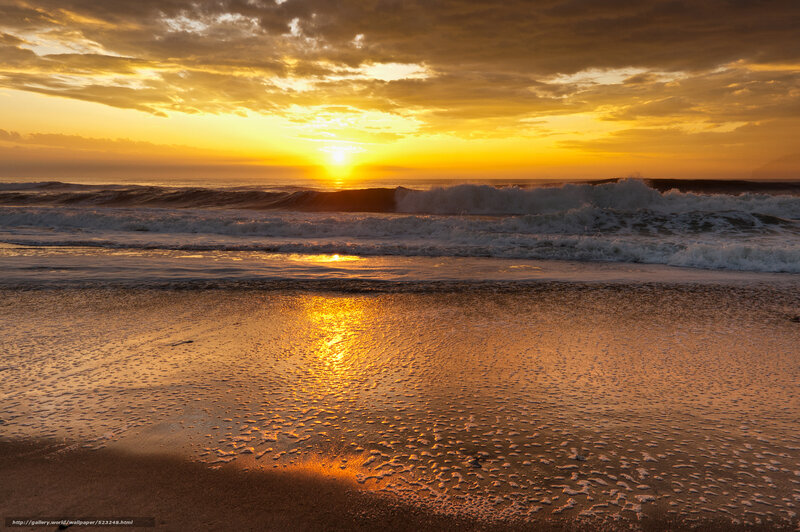 Sunset at Ocean Beach — Gold
