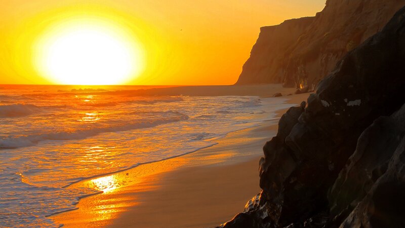 Sunset at Ocean Beach — Orange, Serene