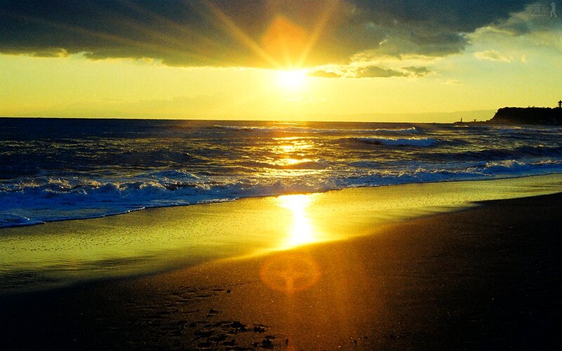 Sunset at Ocean Beach — Yellow