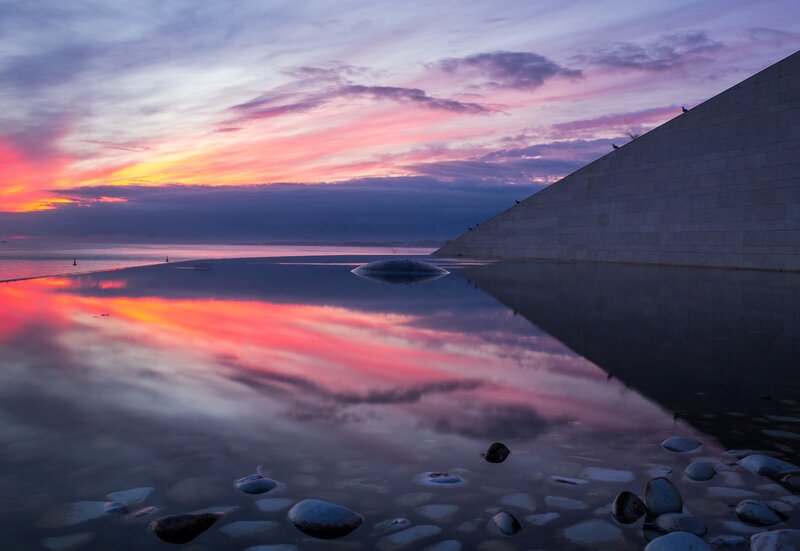 Sunset at Ocean Monument