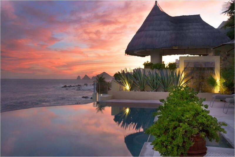 sunset at ocean villa