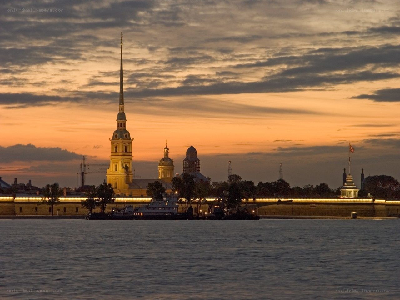 Sunset at Peter and Paul Fortress
