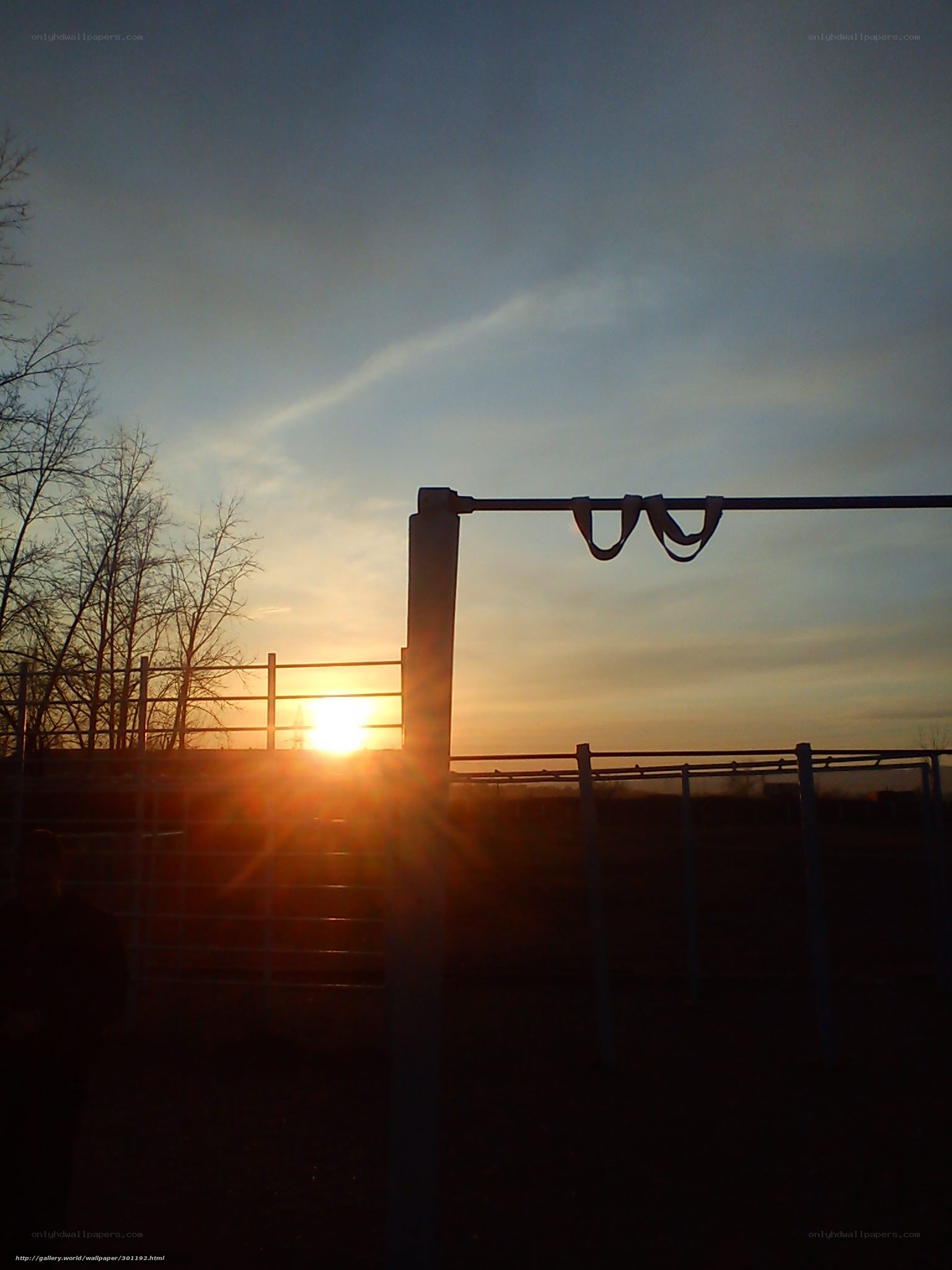 sunset at playground