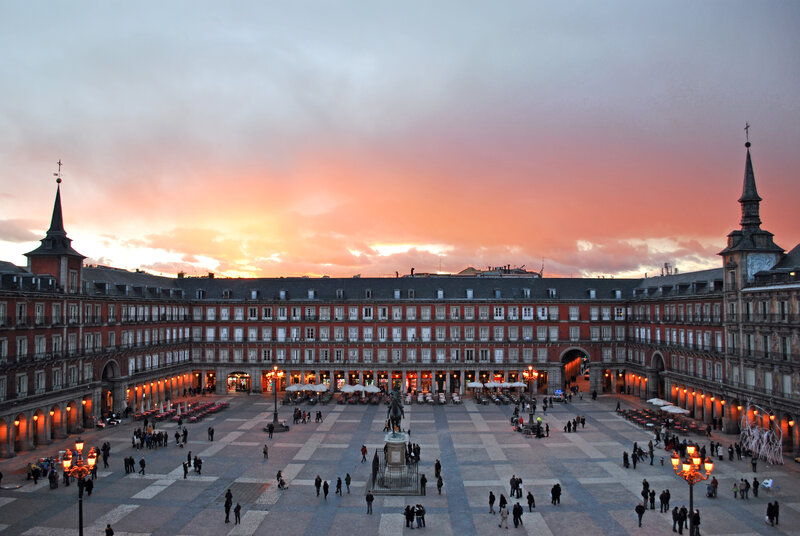 Sunset at Plaza Mayor