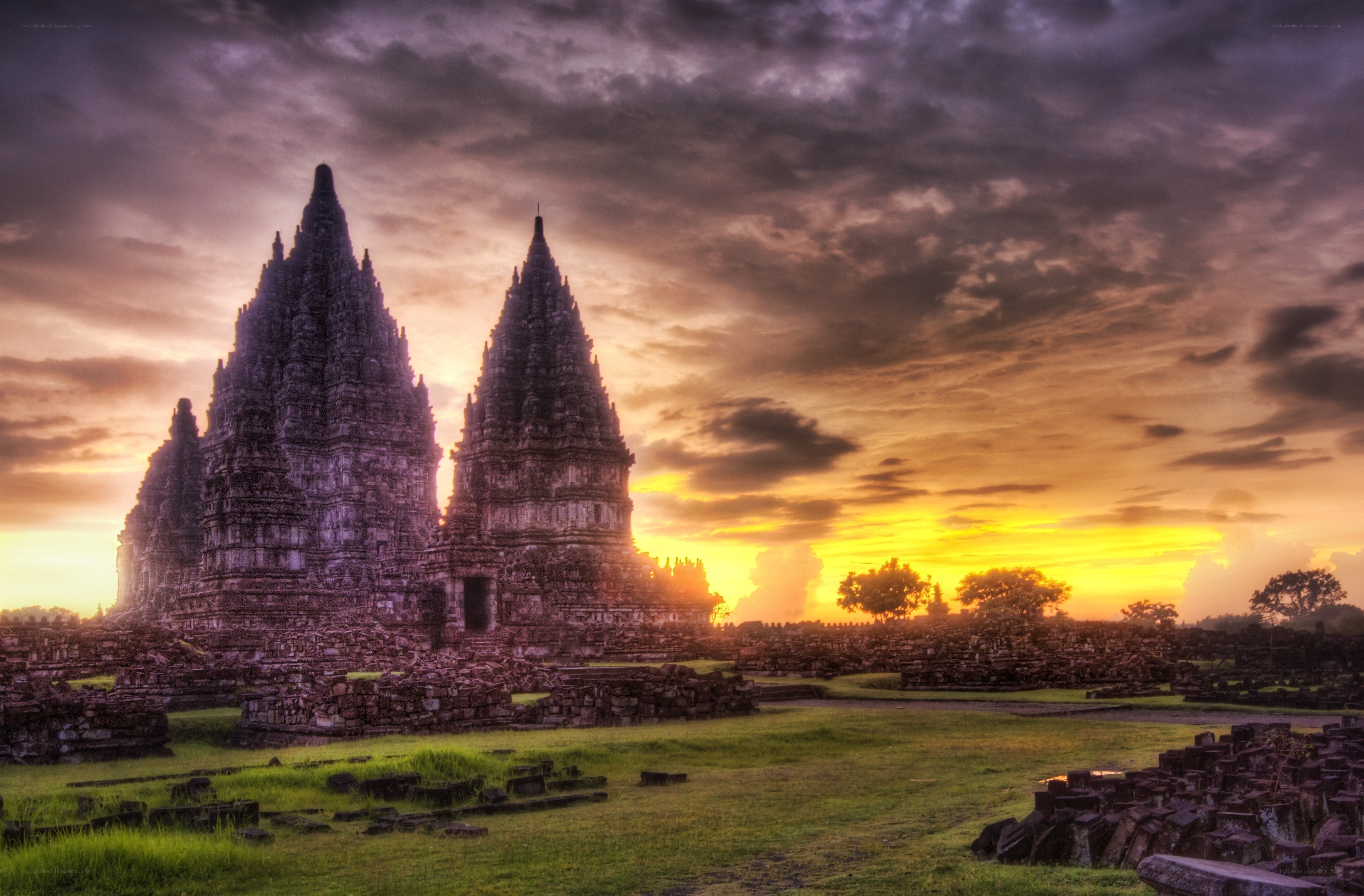 Sunset at Prambanan Temple