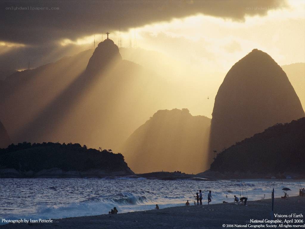 Sunset at Rio de Janeiro beach