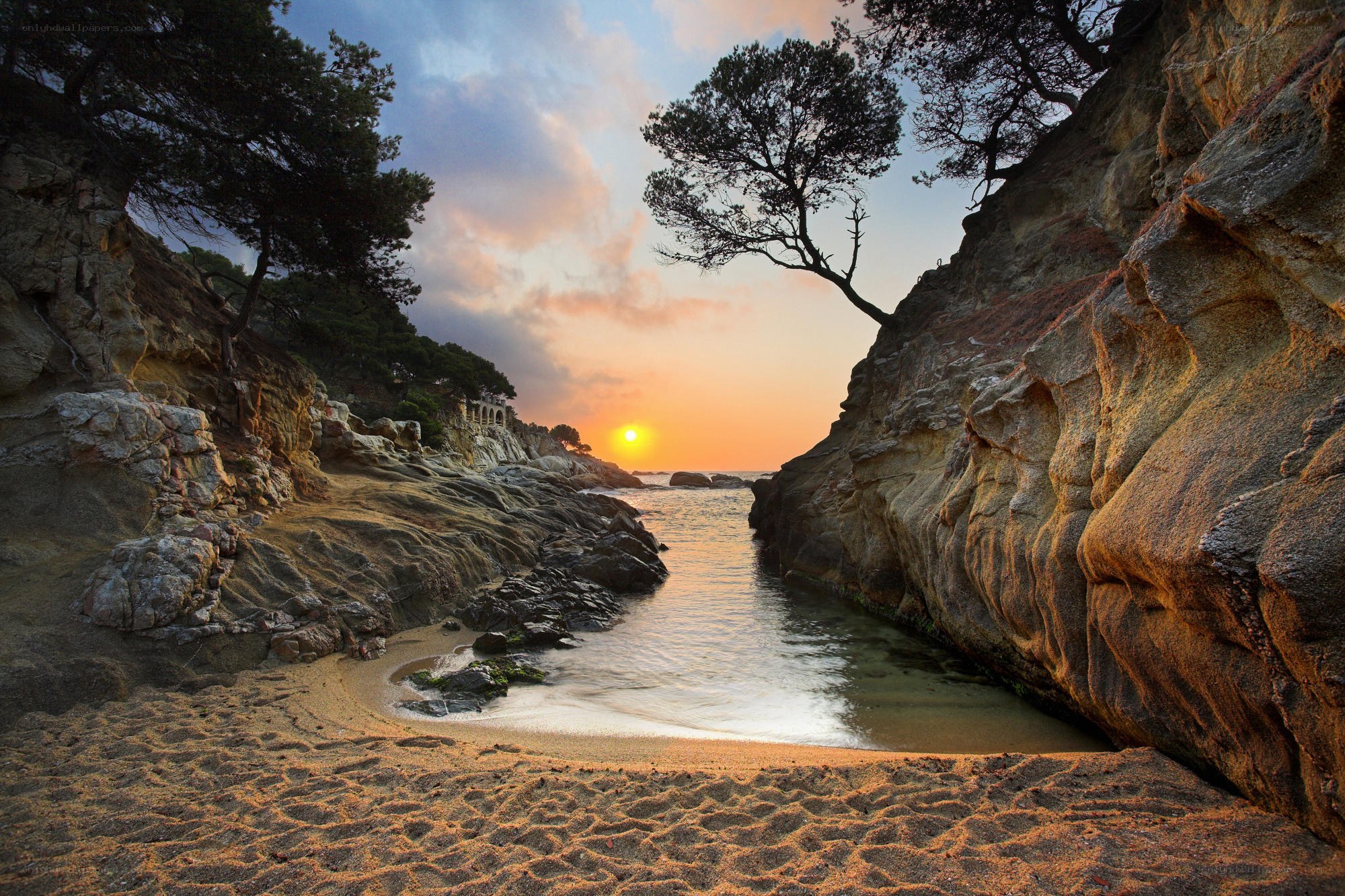 sunset at rocky cove