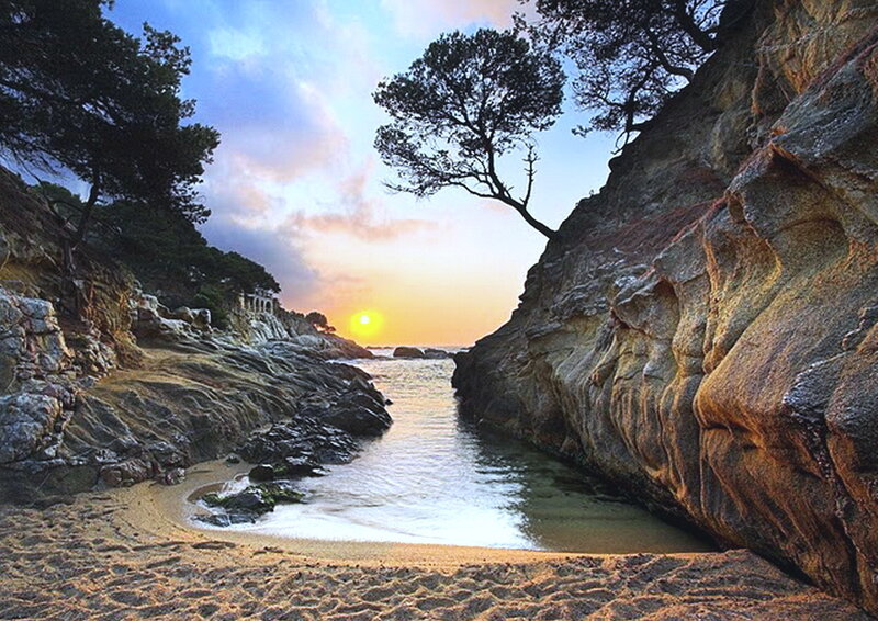 Sunset at Rocky Cove — Blue