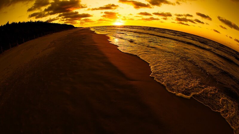 Sunset at Sandy Beach — Yellow