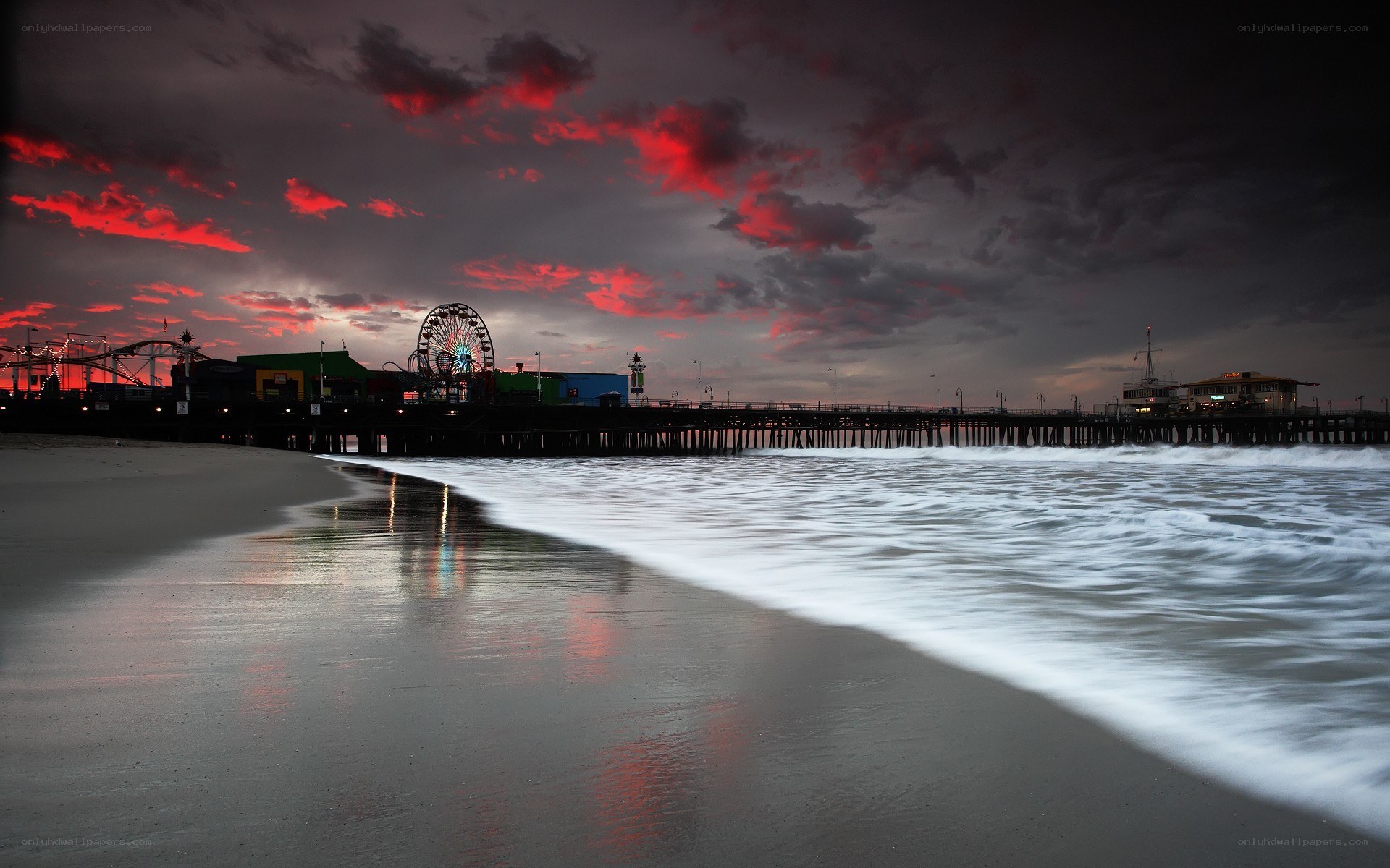 Sunset at Santa Monica Pier