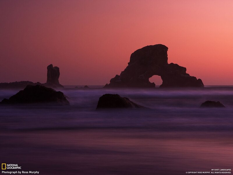 Sunset at Sea Arch
