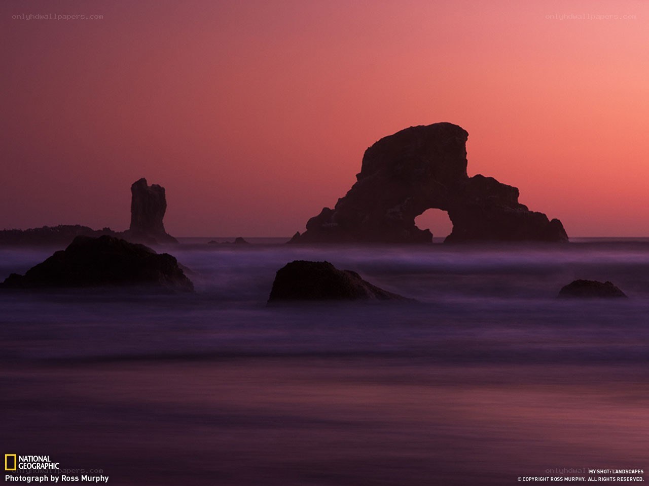 Sunset at Sea Arch