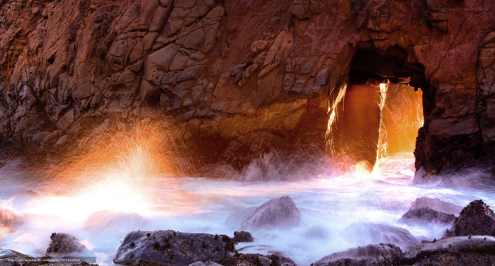 Sunset at Sea Cave