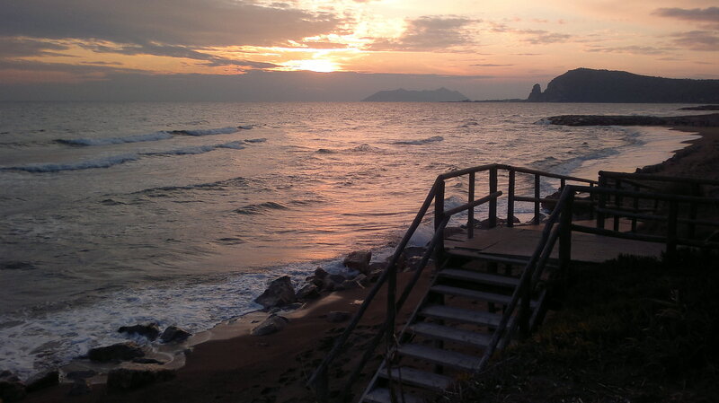 Sunset at Seaside Stairs