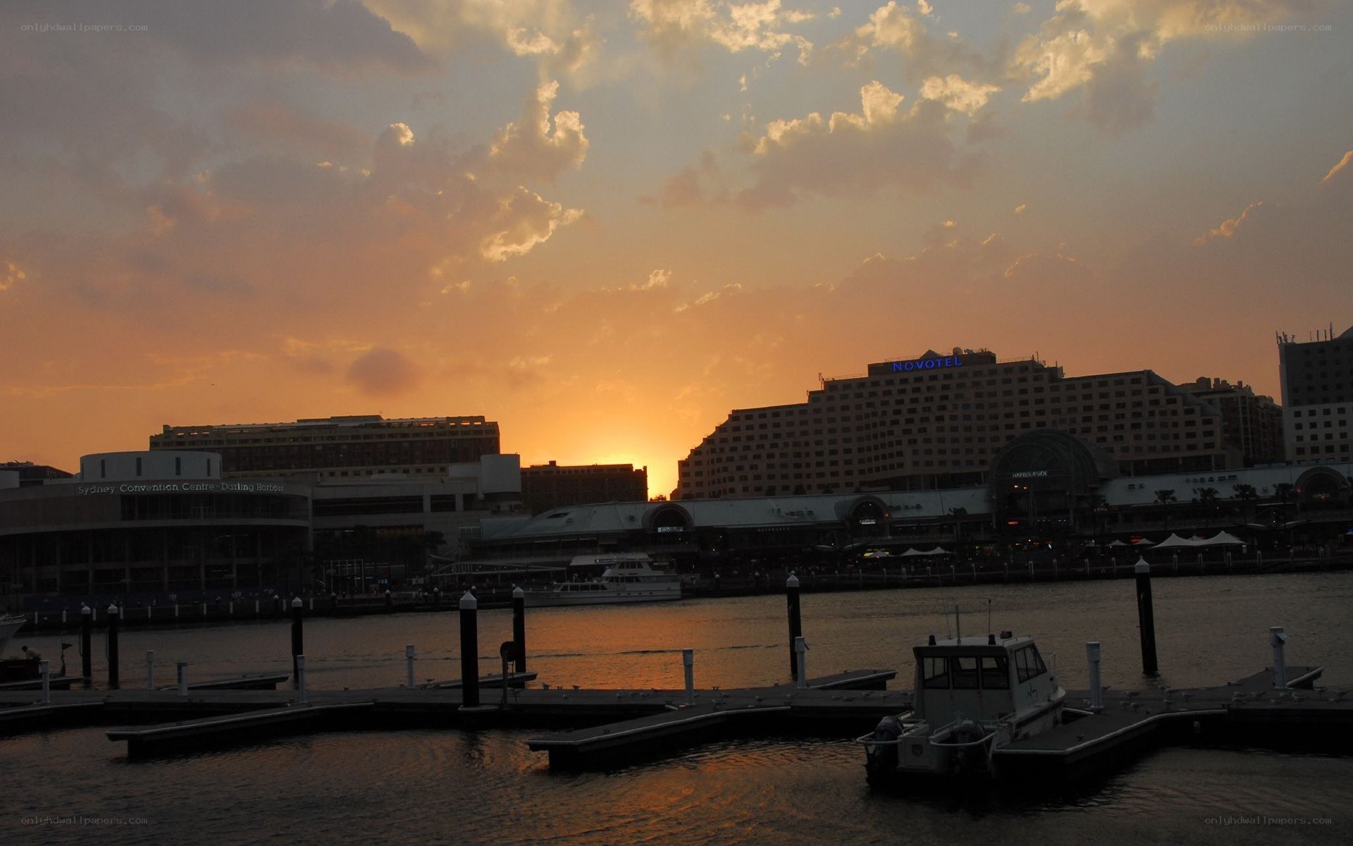 sunset at sydney harbour