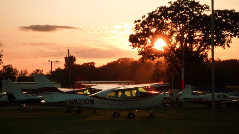 Sunset at the airfield