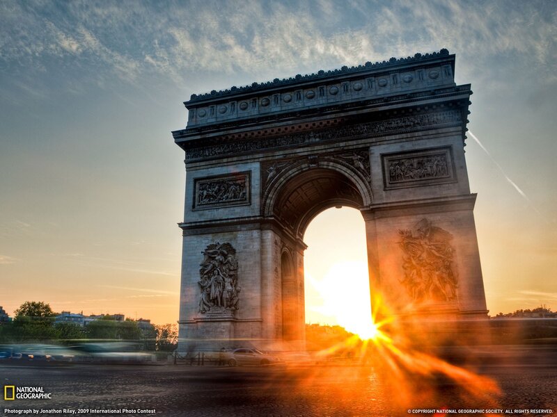 Sunset at the Arc de Triomphe