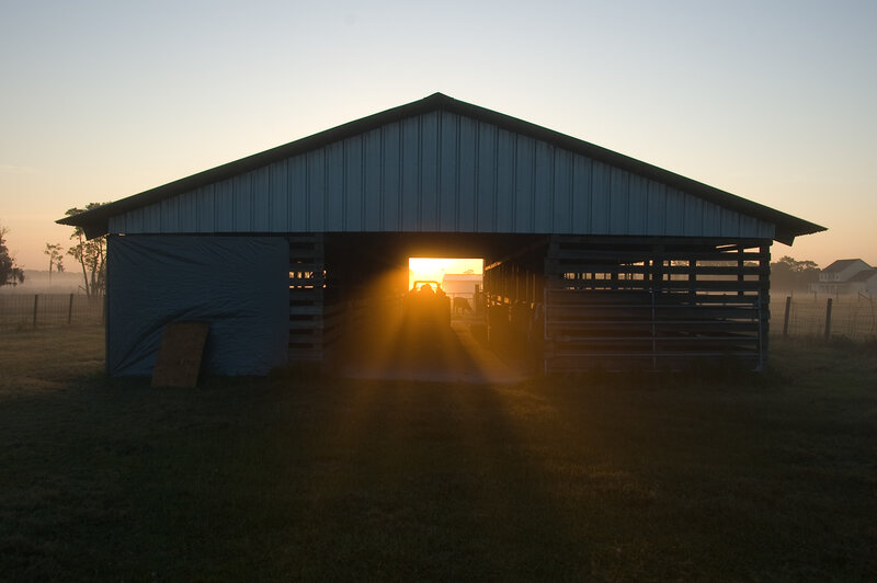 Sunset at the barn