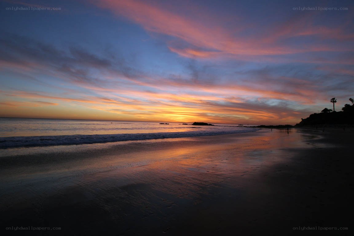 sunset at the beach