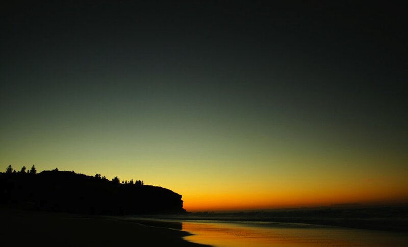 sunset at the beach
