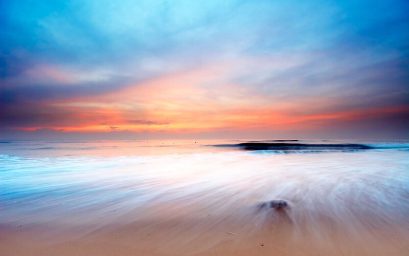 sunset at the beach