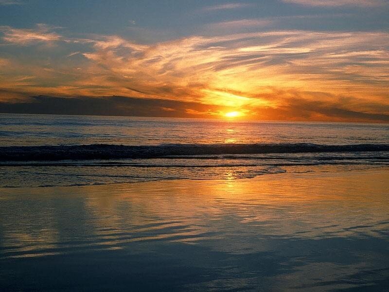 sunset at the beach