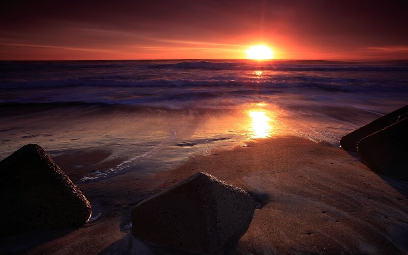 Sunset at the beach