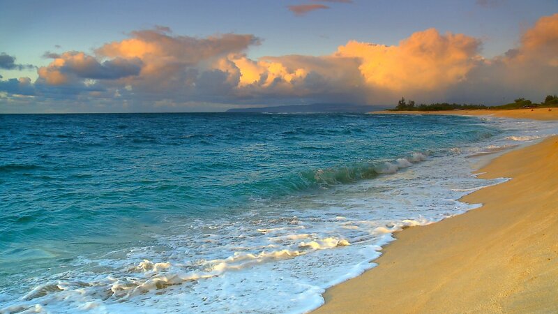 sunset at the beach