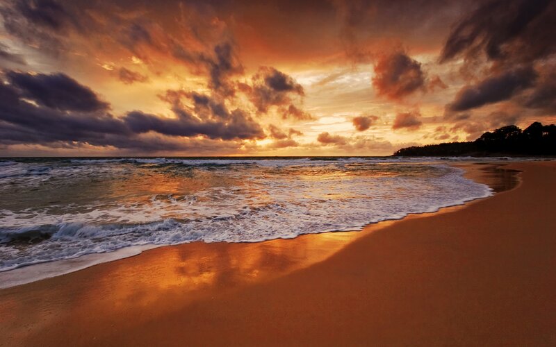 sunset at the beach