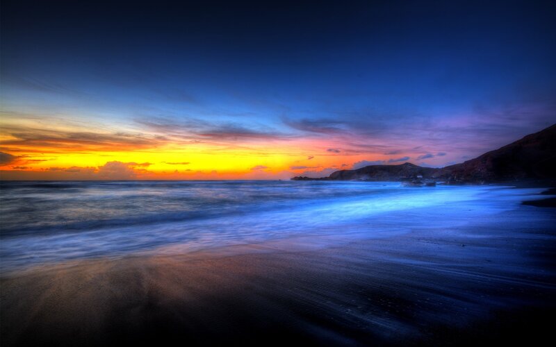 sunset at the beach