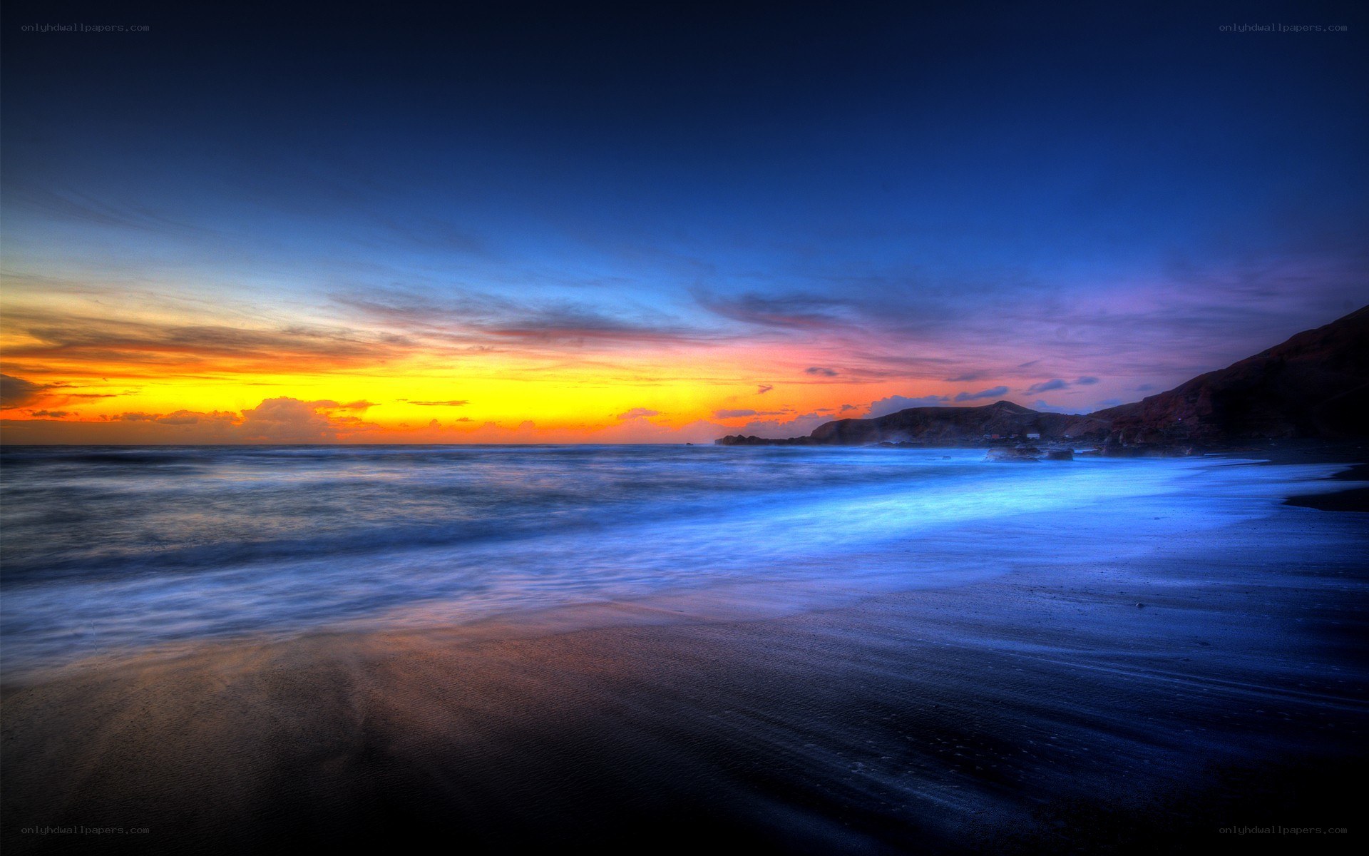 sunset at the beach