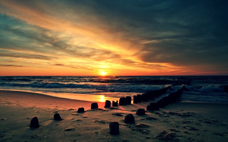 sunset at the beach