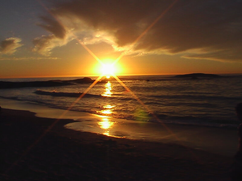 sunset at the beach