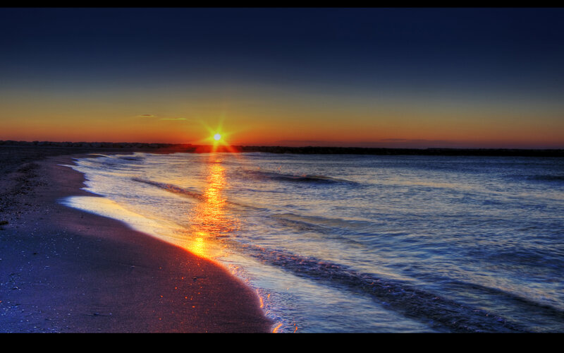 sunset at the beach
