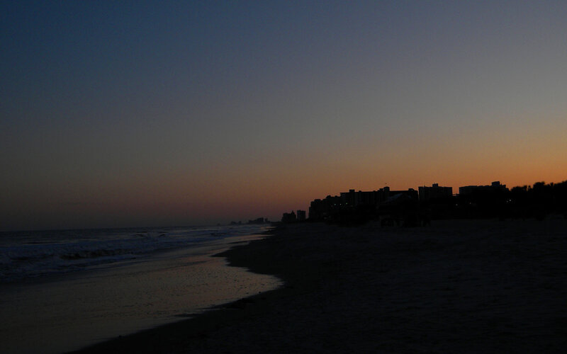 sunset at the beach