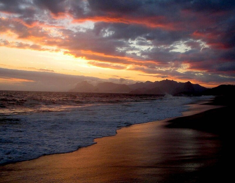 sunset at the beach
