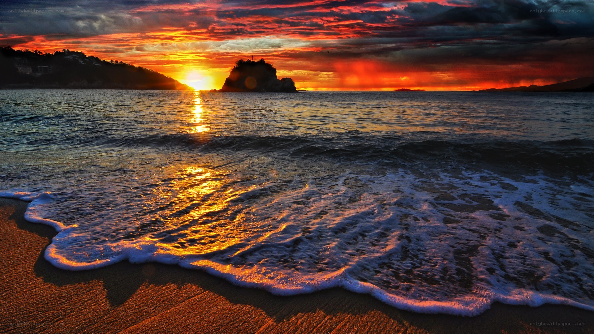 sunset at the beach