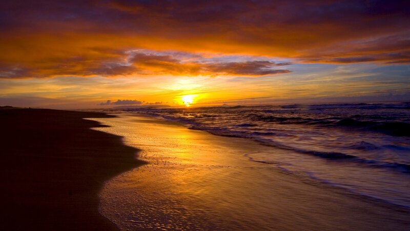 sunset at the beach
