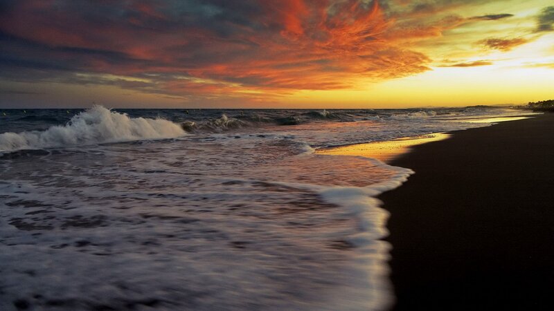 sunset at the beach