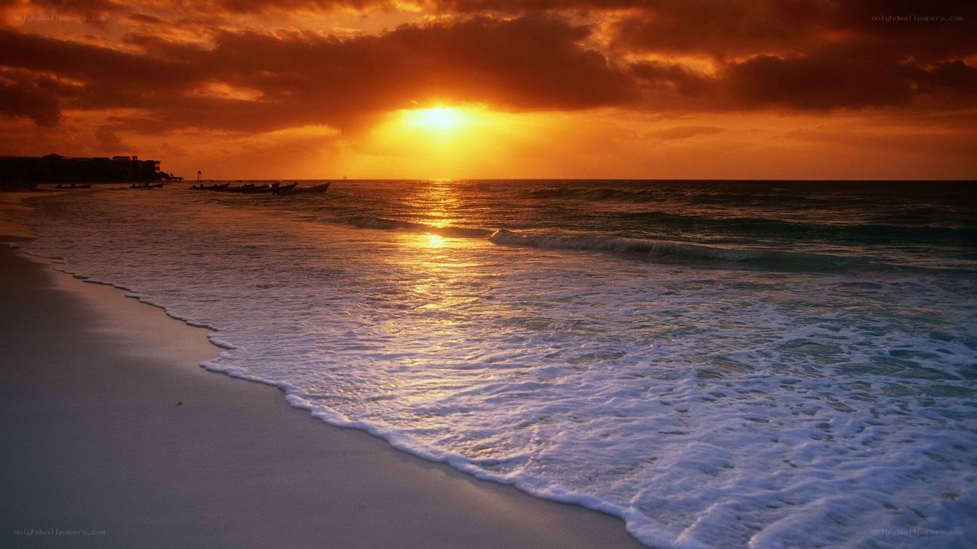 sunset at the beach